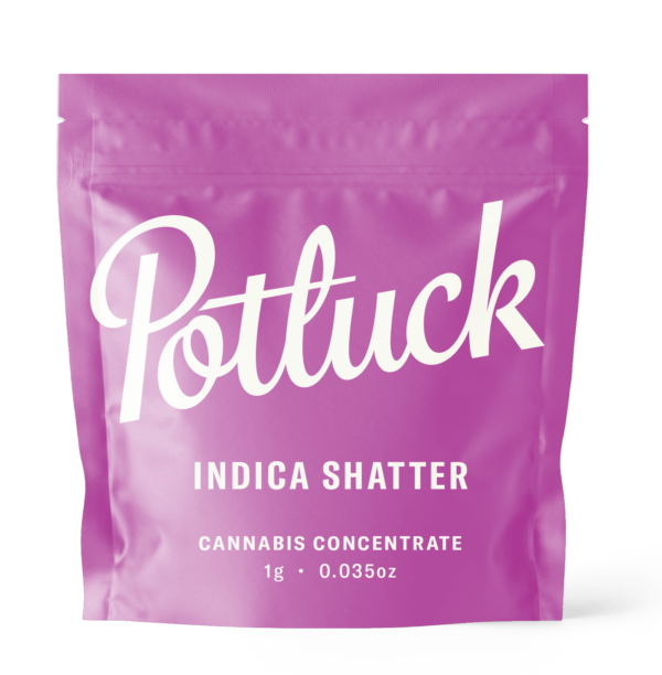 Potluck - Indica Shatter - cannabis Concentrate | CannaBlossom Canada