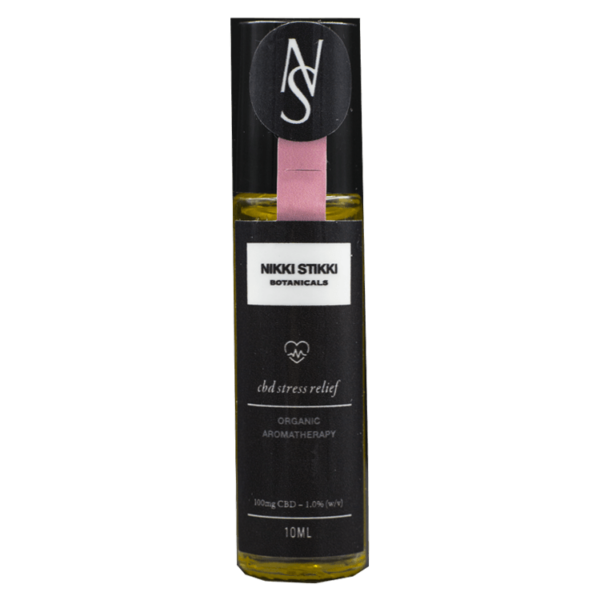 Nikki Stikki Botanicals – Organic Aromatherapy – CBD Stress Relief Roller 100mg CBD | CannaBlossom Canada