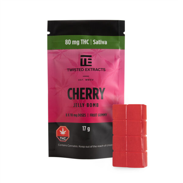 Twisted Extracts – Cherry Jelly Bomb – Sativa – 80mg THC | CannaBlossom Canada