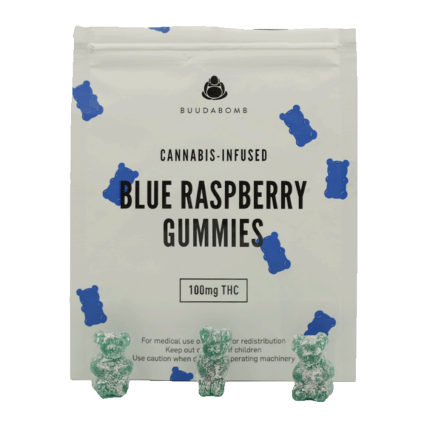 Buudabomb – Blue Raspberry Gummies – 100mg | CannaBlossom Canada