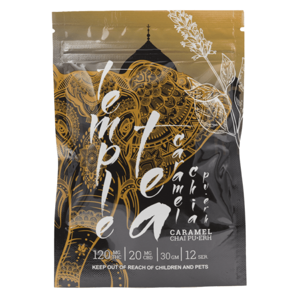 Temple Tea – Caramel Chai Pu-Erh 120mg THC | CannaBlossom Canada