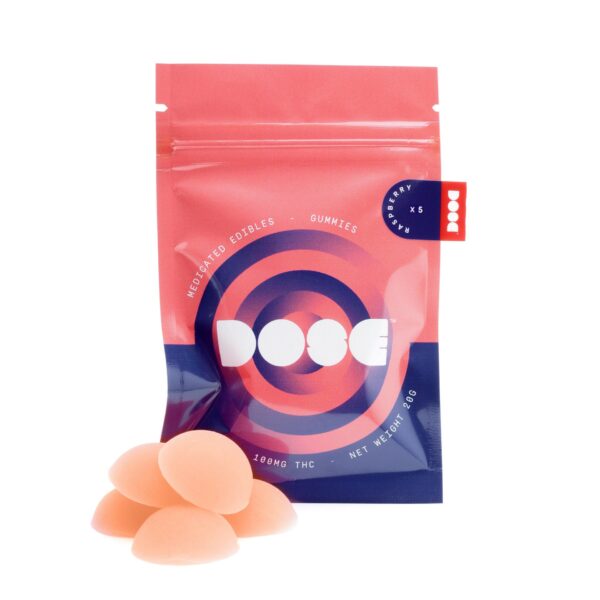 Dose Edibles Gummies – Raspberry | CannaBlossom Canada