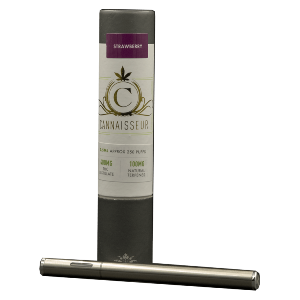 Cannaisseur – Disposable THC Distillate Pen – Strawberry 0.3ml | CannaBlossom Canada