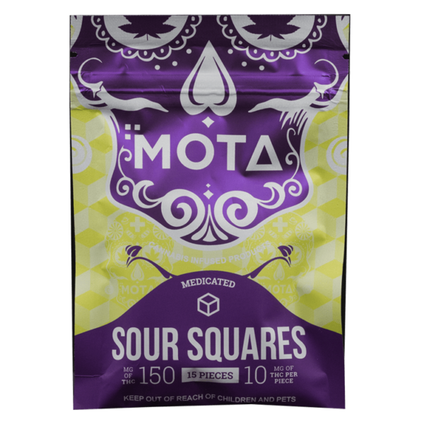 MOTA Edibles – Sour Squares – 150mg THC | CannaBlossom Canada