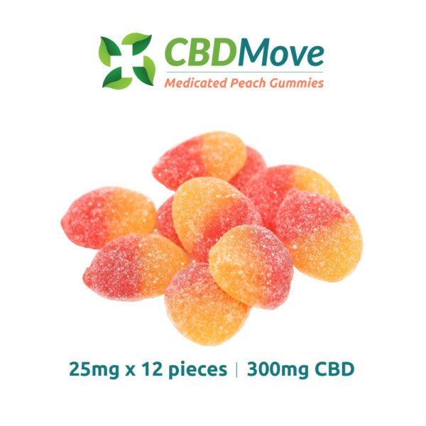 CBD Move – CBD Gummies – Vegan Peaches – 100mg | CannaBlossom Canada