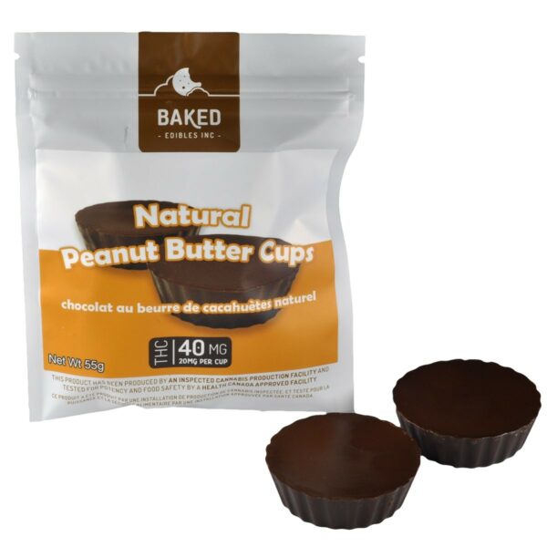 Baked Edibles – Chocolate Mini Peanut Butter Cups 40mg THC | CannaBlossom Canada