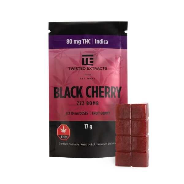 Twisted Extracts – Black Cherry – Zzz Bombs – 80mg THC | CannaBlossom Canada