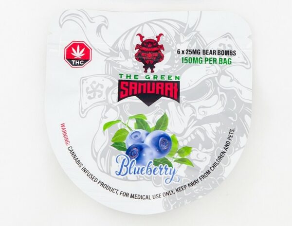 The Green Samurai – Blueberry Gummies – 150mg | CannaBlossom Canada