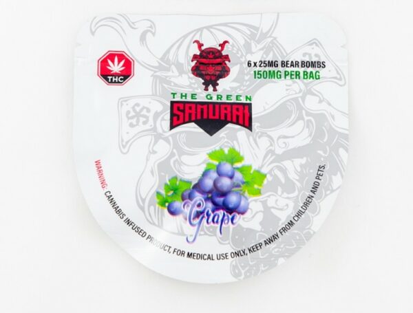 The Green Samurai – Grape Gummies – 150mg | CannaBlossom Canada