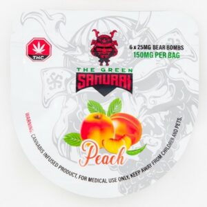 The Green Samurai – Peach Gummies – 150mg | CannaBlossom Canada