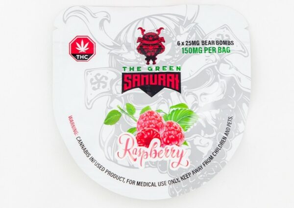 The Green Samurai – Raspberry Gummies – 150mg | CannaBlossom Canada