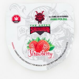 The Green Samurai – Strawberry Gummies – 150mg | CannaBlossom Canada