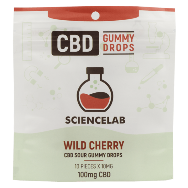 Sciencelab – CBD Sour Gummy Drops – Wild Cherry 100mg CBD | CannaBlossom Canada