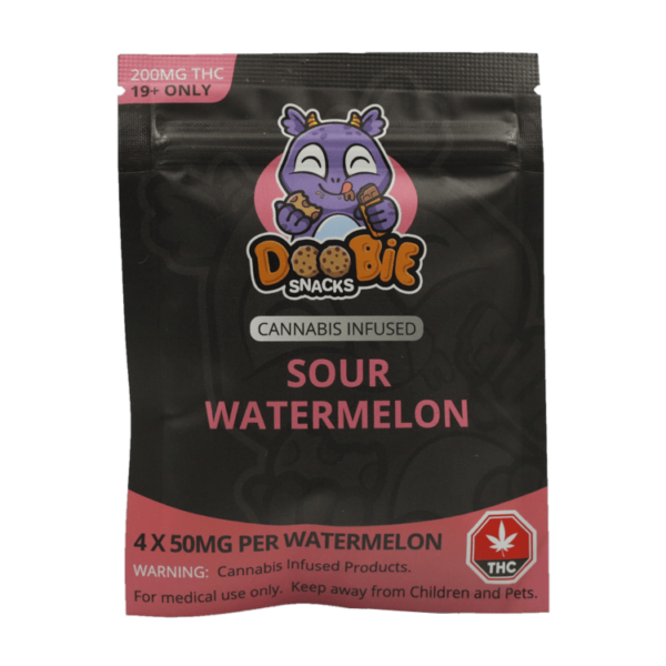 Doobie Snacks – CBD Sour Gummy Bears – 150mg CBD | CannaBlossom Canada