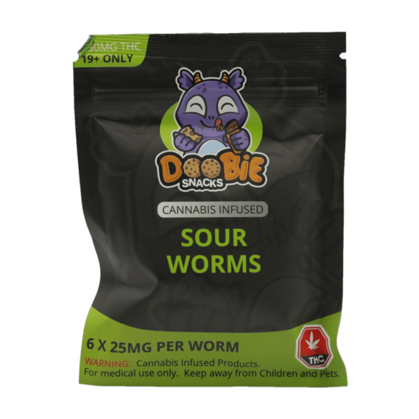 Doobie Snacks – CBD Sour Gummy Bears – 150mg CBD | CannaBlossom Canada