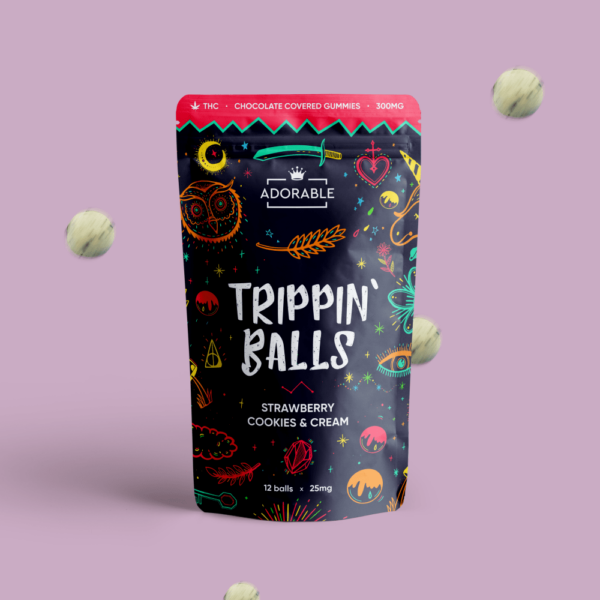 Adorable – Trippin’ Balls – Strawberry Cookies & Cream – 300mg | CannaBlossom Canada