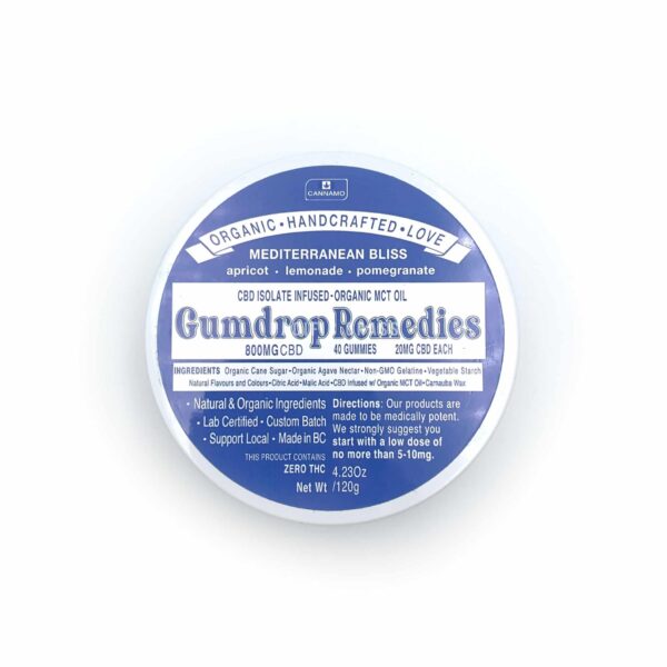 Gumdrop Remedies – Mediterranean Bliss Gummies – 800mg CBD | CannaBlossom Canada