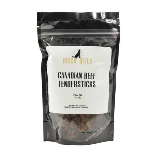 Biggie Bites – Canadian Beef Tendersticks – 250mg CBD | CannaBlossom Canada