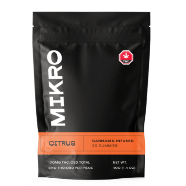 Mikro – 1:1 THC/CBD Gummies – 100mg – Citrus | CannaBlossom Canada