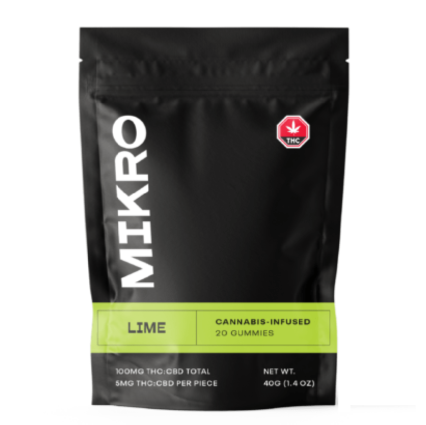 Mikro – 1:1 THC/CBD Gummies – 100mg – Lime | CannaBlossom Canada