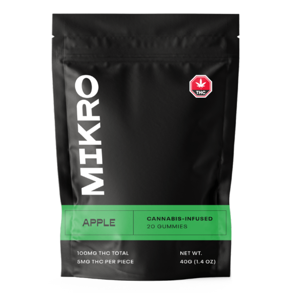 Mikro – THC Gummies – 100mg THC – Apple | CannaBlossom Canada