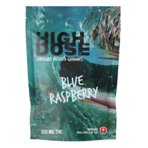 High Dose – cannabis Infused Gummies – Blue Raspberry – 1000mg/1500mg | CannaBlossom Canada