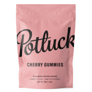 Potluck Extracts – Cherry Gummies – 200mg THC | CannaBlossom Canada