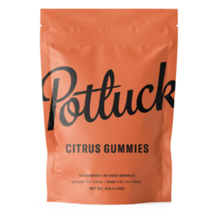 Potluck Extracts – Citrus Gummies – 200mg THC | CannaBlossom Canada