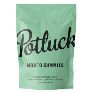 Potluck Extracts – Mojito Gummies (1:1) – 100mg THC / 100mg CBD | CannaBlossom Canada