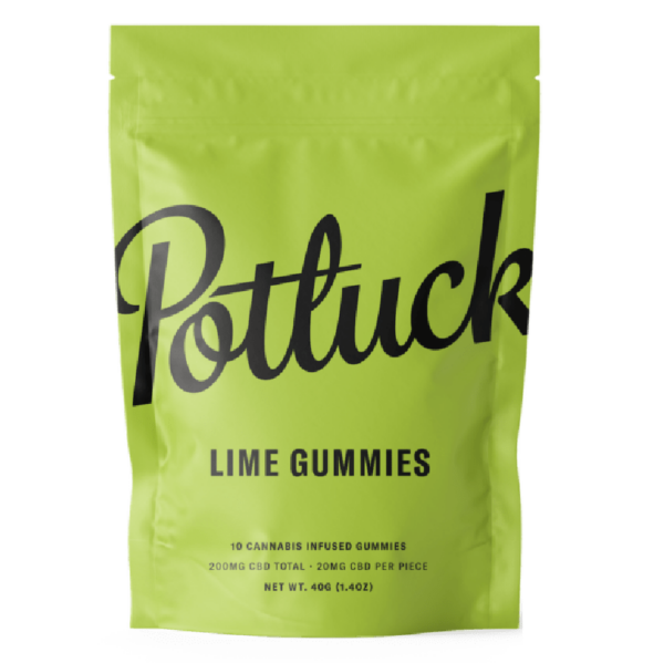 Potluck Extracts – Lime Gummies (CBD) – 200mg | CannaBlossom Canada