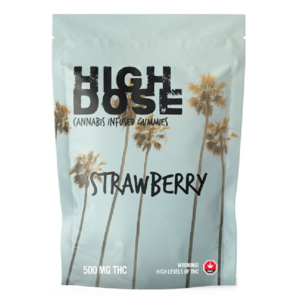 High Dose – cannabis Infused Gummies – Strawberry – 500mg/1000mg | CannaBlossom Canada