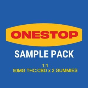 Onestop – Sample Pack – 1:1 – (50mg CBD:THC x 2 Gummies) | CannaBlossom Canada